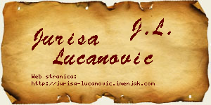 Juriša Lučanović vizit kartica